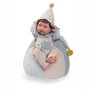 Muñecas Antonio Juan Poupée Nouveau-Né Pipo Circus 50427, Bébé Réaliste en Vinyle 42 cm avec Puf, Costume Cirque Bleu, Jouet Enfant +3 Ans