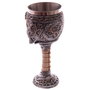 PUCKATOR Copa Craneo Guerrero Gotico, Coupe-Crâne Gothique Guerrier, 18 cm x 7.5 cm, Résine et Acier Inoxydable