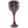 PUCKATOR Copa Craneo Guerrero Gotico, Coupe-Crâne Gothique Guerrier, 18 cm x 7.5 cm, Résine et Acier Inoxydable