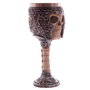 PUCKATOR Copa Craneo Guerrero Gotico, Coupe-Crâne Gothique Guerrier, 18 cm x 7.5 cm, Résine et Acier Inoxydable