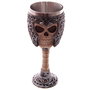 PUCKATOR Copa Craneo Guerrero Gotico, Coupe-Crâne Gothique Guerrier, 18 cm x 7.5 cm, Résine et Acier Inoxydable