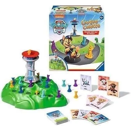 Ravensburger 22385 - Jeu Croque Carotte Pat'Patrouille - Jeu de parcours et de réflexe pour enfants dès 4 ans