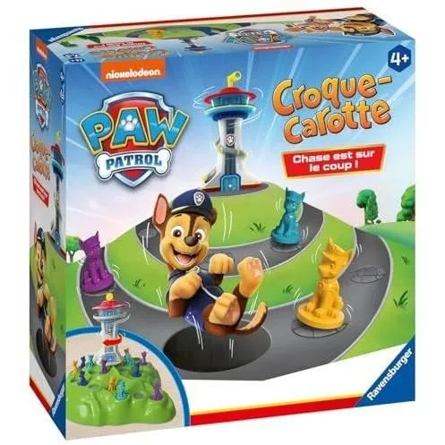 Ravensburger 22385 - Jeu Croque Carotte Pat'Patrouille - Jeu de parcours et de réflexe pour enfants dès 4 ans