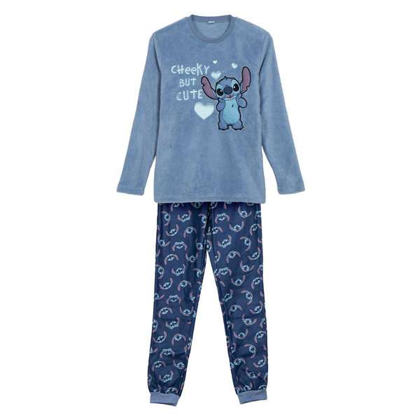 Cerdâ - Pyjama Long Adulte Coral Fleece Stitch avec Capuche - Taille L - Bleu Cerdâ - Pyjama Long Adulte Coral Fleece Stitch avec Capuche - Taille L - Bleu