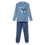 Cerdâ - Pyjama Long Adulte Coral Fleece Stitch avec Capuche - Taille L - Bleu
