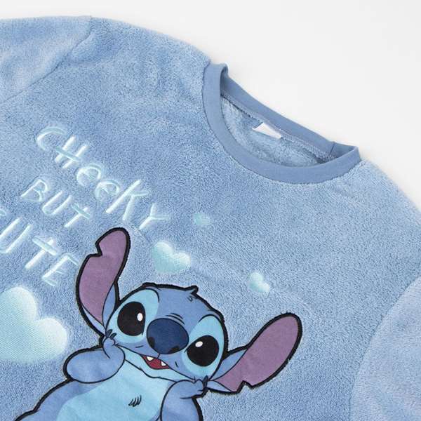 Cerdâ - Pyjama Long Adulte Coral Fleece Stitch avec Capuche - Taille L - Bleu Cerdâ - Pyjama Long Adulte Coral Fleece Stitch avec Capuche - Taille L - Bleu