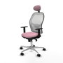 Piqueras y Crespo Chaise de Bureau 1D086N1 Rose avec Appui-tête