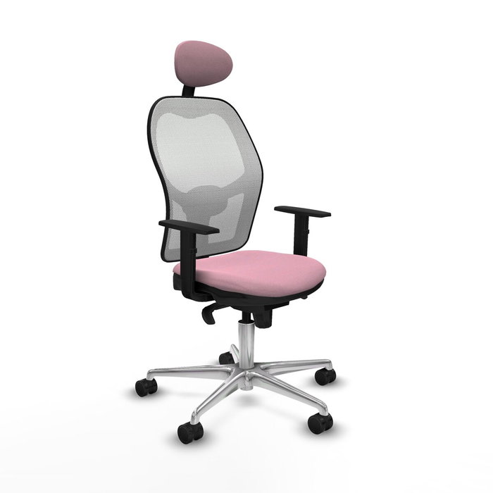 Piqueras y Crespo Chaise de Bureau 1D086N1 Rose avec Appui-tête Piqueras y Crespo Chaise de Bureau 1D086N1 Rose avec Appui-tête