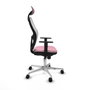 Piqueras y Crespo Chaise de Bureau 1D086N1 Rose avec Appui-tête