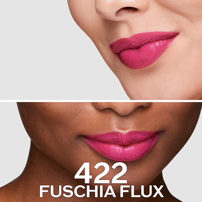 Shiseido TECHNOSATIN rouge à lèvres gel #422 fuchsia flux 3.30 gr confort longue tenue hydratation 24h éclat satiné