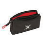 Trousse Fourre-Tout Triple Munich Vulcan Noir 22 x 12 x 3 cm