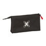 Trousse Fourre-Tout Triple Munich Vulcan Noir 22 x 12 x 3 cm