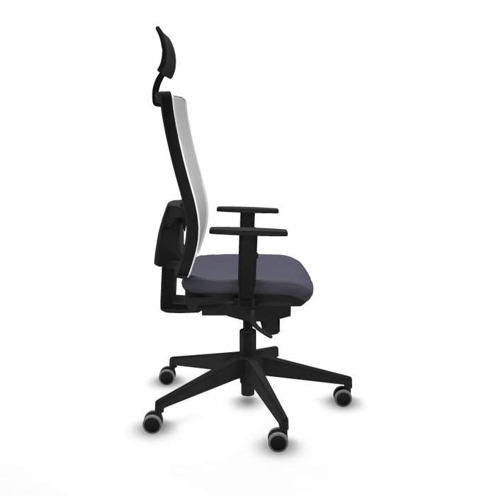 Piqueras y Crespo Chaise de Bureau Horna Gris foncé et Blanc