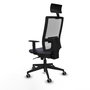 Piqueras y Crespo Chaise de Bureau Horna Gris foncé et Blanc