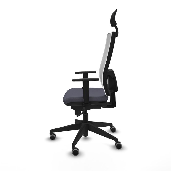 Piqueras y Crespo Chaise de Bureau Horna Gris foncé et Blanc