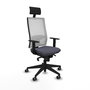Piqueras y Crespo Chaise de Bureau Horna Gris foncé et Blanc