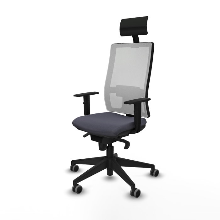 Piqueras y Crespo Chaise de Bureau Horna Gris foncé et Blanc