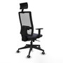Piqueras y Crespo Chaise de Bureau Horna Gris foncé et Blanc