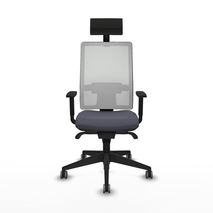 Piqueras y Crespo Chaise de Bureau Horna Gris foncé et Blanc