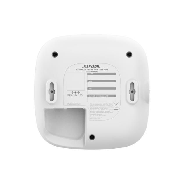 Netgear WAX210-100EUS Point d'accès WiFi 6 double bande blanc Netgear WAX210-100EUS Point d'accès WiFi 6 double bande blanc