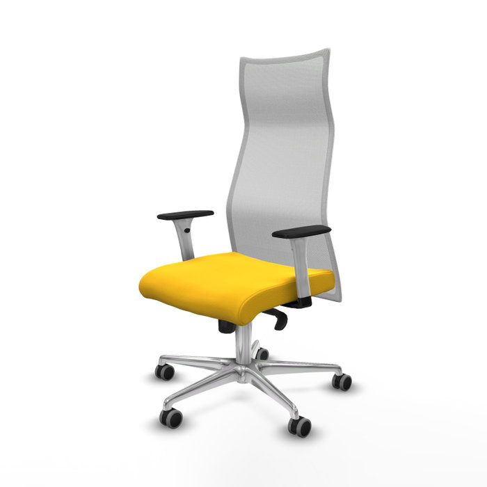 Piqueras y Crespo Chaise de Bureau Albacete Jaune et Blanc