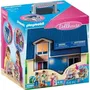 Playmobil 70985 - Maison Transportable Bleue avec 3 Personnages, Salle de Bain, Chambre, Salon et Cuisine - Accessoires Inclus - Maison de Poupée Traditionnelle