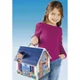 Playmobil 70985 - Maison Transportable Bleue avec 3 Personnages, Salle de Bain, Chambre, Salon et Cuisine - Accessoires Inclus - Maison de Poupée Traditionnelle