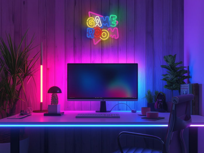 Forever Lampe Neon Plexi LED Game Multicolore avec Variateur USB Forever Lampe Neon Plexi LED Game Multicolore avec Variateur USB