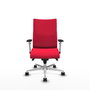 Piqueras Y Crespo Chaise de direction Albacete, mécanisme synchrone, rouge, base aluminium