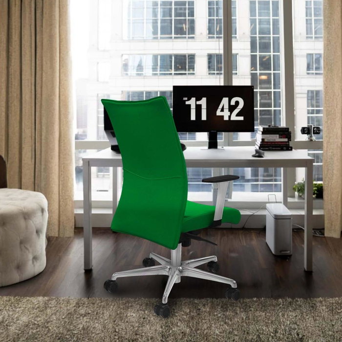 Piqueras Y Crespo Chaise de direction Albacete, mécanisme synchrone, rouge, base aluminium
