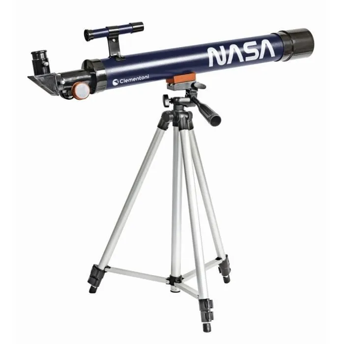 Clementoni - Télescope scientifique NASA avec objectif 50 mm et trépied extensible 127 cm pour observation de la lune et des étoiles Clementoni - Télescope scientifique NASA avec objectif 50 mm et trépied extensible 127 cm pour observation de la lune et des étoiles