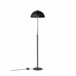 D By M.Red Lampadaire Noir en Métal avec Abat-jour Ovale