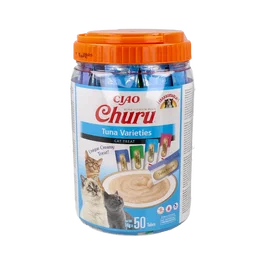 CHURU VET CHURU CAT VARIEDADES DE ATUN - 50 sachets de 4 sticks de 15g