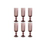 Set de Verres Home ESPRIT Rose Verre 6 x 6 x 18,4 cm (6 Unités)