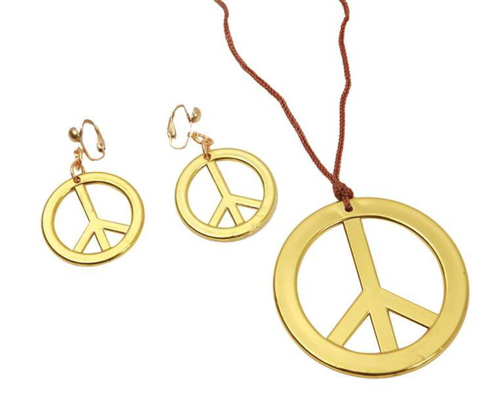 My Other Me - Colgante y pendientes hippies - Collier pendentif et boucles d'oreilles hippie - 7 cm / 3 cm - PVC My Other Me - Colgante y pendientes hippies - Collier pendentif et boucles d'oreilles hippie - 7 cm / 3 cm - PVC