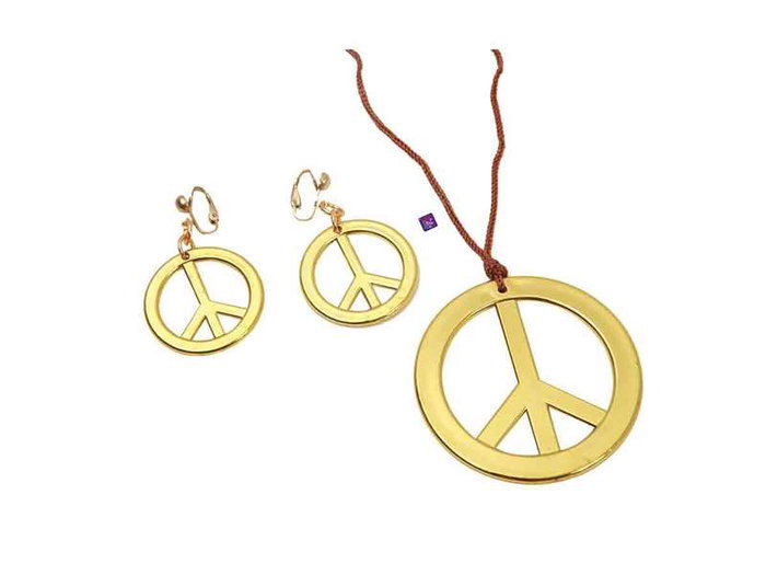My Other Me - Colgante y pendientes hippies - Collier pendentif et boucles d'oreilles hippie - 7 cm / 3 cm - PVC My Other Me - Colgante y pendientes hippies - Collier pendentif et boucles d'oreilles hippie - 7 cm / 3 cm - PVC