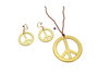 My Other Me - Colgante y pendientes hippies - Collier pendentif et boucles d'oreilles hippie - 7 cm / 3 cm - PVC