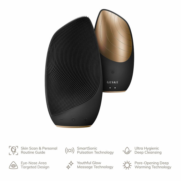 Geske SmartAppGuided Brosse faciale sonique 6 en 1 - Noir Geske SmartAppGuided Brosse faciale sonique 6 en 1 - Noir