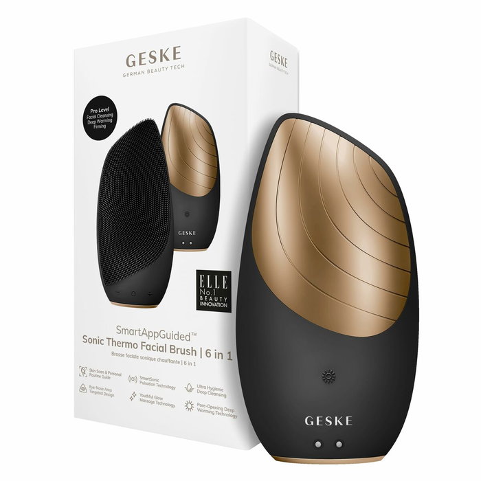 Geske SmartAppGuided Brosse faciale sonique 6 en 1 - Noir Geske SmartAppGuided Brosse faciale sonique 6 en 1 - Noir