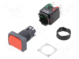 SCHNEIDER ELECTRIC Commutateur Bouton-Poussoir Harmony XB6 Rouge 16mm NC + NO