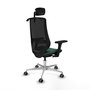 Piqueras y Crespo Chaise de Bureau Mardos Vert Bouteille et Noir