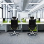 Piqueras y Crespo Chaise de Bureau Mardos Vert Bouteille et Noir