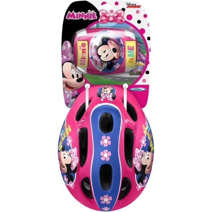 Disney - MINNIE Set de protection pour enfant - Casque, genouillères et coudières réglables - Pour vélo, roller, trottinette, skateboard