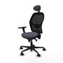 Piqueras y Crespo Chaise de Bureau avec Appui-tête Jorquera 3D036N1 Gris foncé