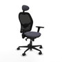 Piqueras y Crespo Chaise de Bureau avec Appui-tête Jorquera 3D036N1 Gris foncé