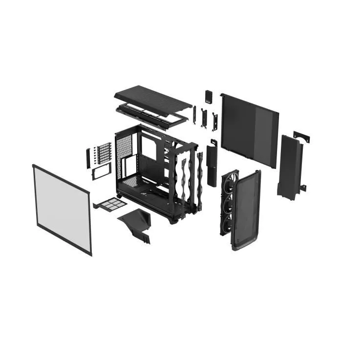 Fractal Design Meshify 3 XL Ambience Pro RGB Boîtier PC E-ATX - 3 Ventilateurs ARGB, Port USB Type C 20 Gbps, Support Cartes Graphiques 512 mm