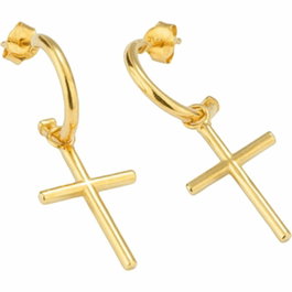Radiant Boucles d'oreilles Huggies Gold CRUCES