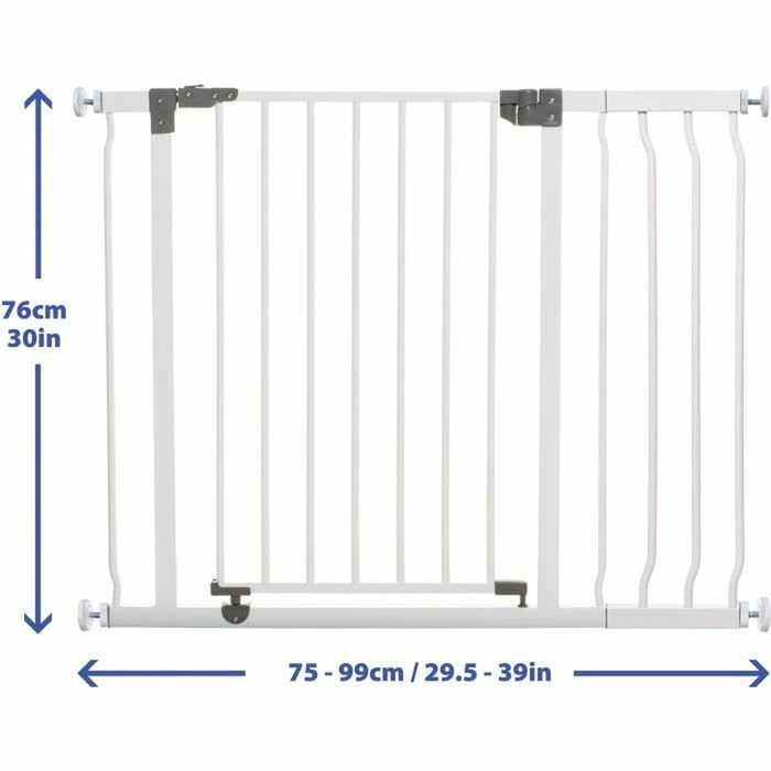 Dreambaby Barrière de sécurité Liberty avec extension 18 cm, Blanc