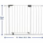 Dreambaby Barrière de sécurité Liberty avec extension 18 cm, Blanc