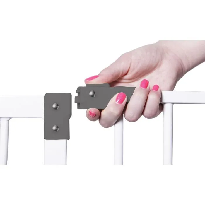Dreambaby Liberty - Barrière de sécurité bébé avec rallonge 18 cm, montage pression, ajustable 93 à 99 cm, système de verrouillage sécurisé, blanc Dreambaby Liberty - Barrière de sécurité bébé avec rallonge 18 cm, montage pression, ajustable 93 à 99 cm, système de verrouillage sécurisé, blanc